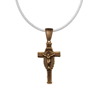 Vintage Bronze Art Deco Rayed Crucifix