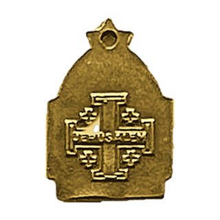 Vintage Yellow Bronze Gloria Deo Nativity Medal — reverse