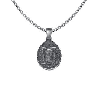 Vintage Sterling Silver Holy Face of Jesus and St. Joseph Medal