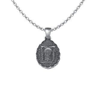 Vintage Sterling Silver Holy Face of Jesus and St. Joseph Medal