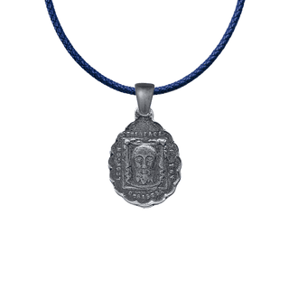 Vintage Sterling Silver Holy Face of Jesus and St. Joseph Medal