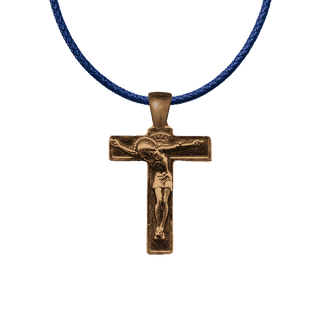 Vintage Bronze Crucifix with Rayed Halo