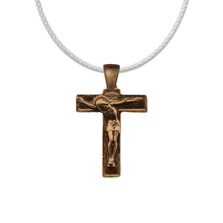Vintage Bronze Crucifix with Rayed Halo
