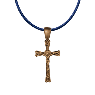Vintage Bronze Elegant Flared Crucifix