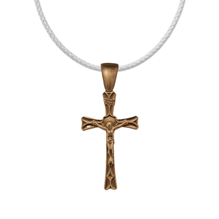 Vintage Bronze Elegant Flared Crucifix