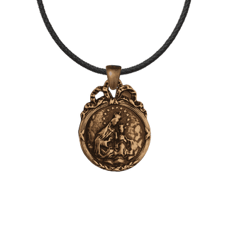 Vintage Bronze Mount Carmel and Sacred Heart Medal