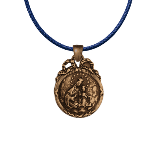 Vintage Bronze Mount Carmel and Sacred Heart Medal