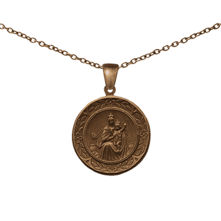 Vintage Bronze Our Lady of Mount Carmel Medal