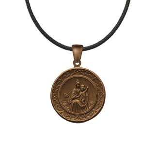 Vintage Bronze Our Lady of Mount Carmel Medal