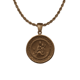 Vintage Bronze Our Lady of Mount Carmel Medal