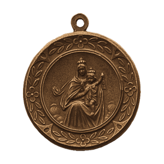 Vintage Bronze Our Lady of Mount Carmel Medal