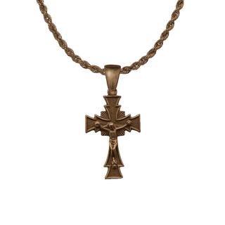 Vintage Bronze Radiant Crucifix