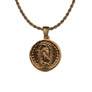 Vintage Bronze Our Lady of Guadalupe Medal