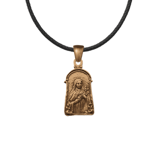 Vintage Bronze St. Theresa with Roses Medal