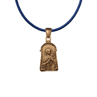 Vintage Bronze St. Theresa with Roses Medal