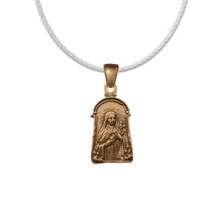 Vintage Bronze St. Theresa with Roses Medal