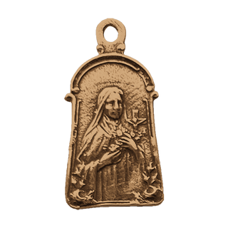 Vintage Bronze St. Therese of the Child Jesus Medal