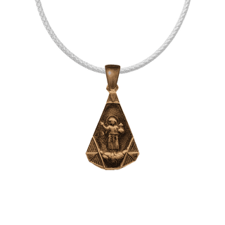 Vintage Bronze Child Jesus with Orb Medal