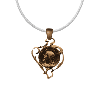 Vintage Bronze Art Nouveau Medal, Head of Christ