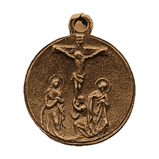Vintage Bronze Our Lady of Sorrows Medal — reverse