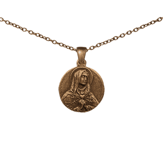 Vintage Bronze Seven Sorrows Medal