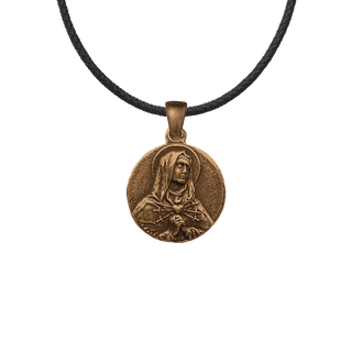 Vintage Bronze Seven Sorrows Medal