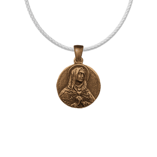 Vintage Bronze Seven Sorrows Medal