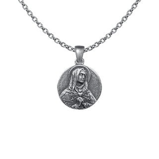 Vintage Sterling Silver Our Lady of Sorrows Medal