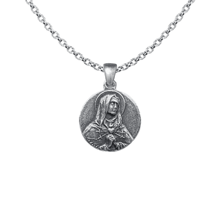 Vintage Sterling Silver Our Lady of Sorrows Medal