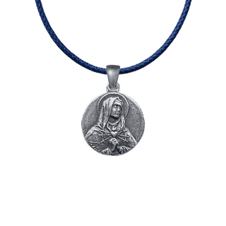 Vintage Sterling Silver Our Lady of Sorrows Medal