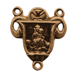 Vintage Bronze Urn-Form Rosary Center