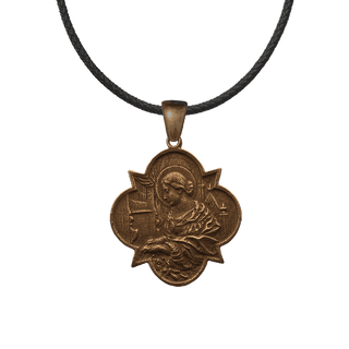 Vintage Bronze St. Cecilia Medal, Patroness of Sacred Music