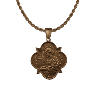 Vintage Bronze St. Cecilia Medal, Patroness of Sacred Music