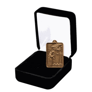 Vintage Bronze St. Francis & St. Chiara Medal