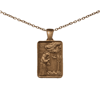 Vintage Bronze St. Francis & St. Chiara Medal