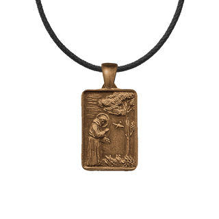 Vintage Bronze St. Francis & St. Chiara Medal