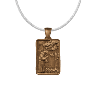 Vintage Bronze St. Francis & St. Chiara Medal