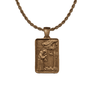 Vintage Bronze St. Francis & St. Chiara Medal