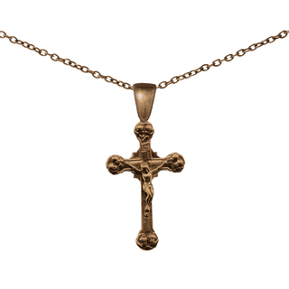 Vintage Bronze Cherub Crucifix