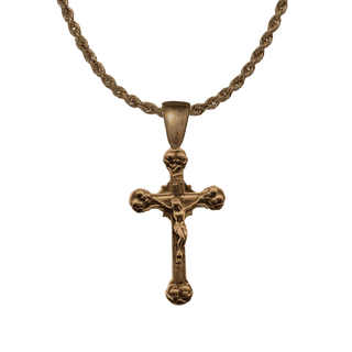 Vintage Bronze Cherub Crucifix