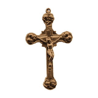 Vintage Bronze Cherub Crucifix