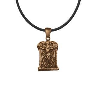 Vintage Bronze Draped Crucifixion Medal