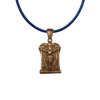 Vintage Bronze Draped Crucifixion Medal