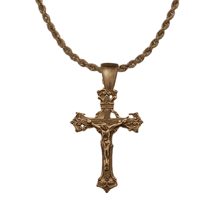 Vintage Bronze Old Roma Crucifix