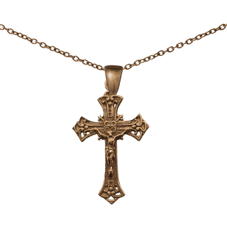 Vintage Bronze Elegant Four Circles Crucifix