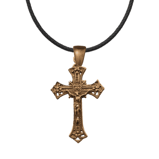 Vintage Bronze Elegant Four Circles Crucifix