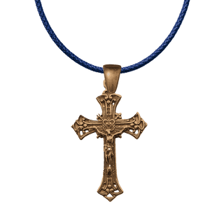 Vintage Bronze Elegant Four Circles Crucifix