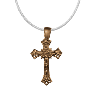 Vintage Bronze Elegant Four Circles Crucifix