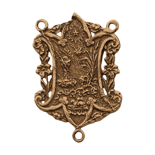 Vintage Bronze Eucharistic Lace Rosary Center