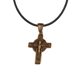 Vintage Bronze St. Christopher Crucifix Cross